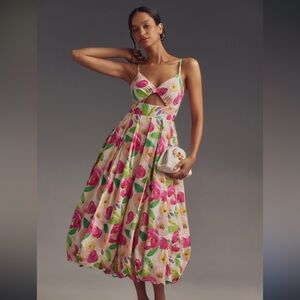 Hutch Sleeveless V-neck Cutout Midi Dresss